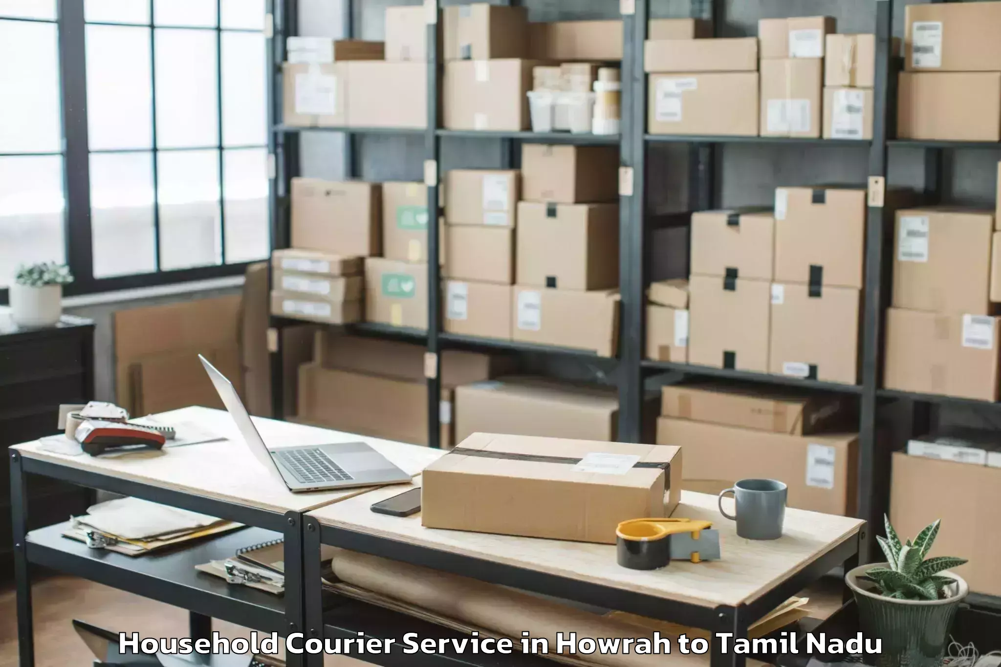 Easy Howrah to Kodavasal Household Courier Booking